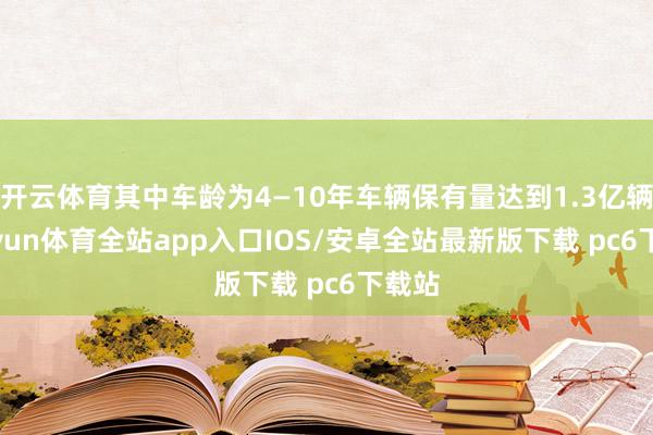 开云体育其中车龄为4—10年车辆保有量达到1.3亿辆-kaiyun体育全站app入口IOS/安卓全站最新版下载 pc6下载站