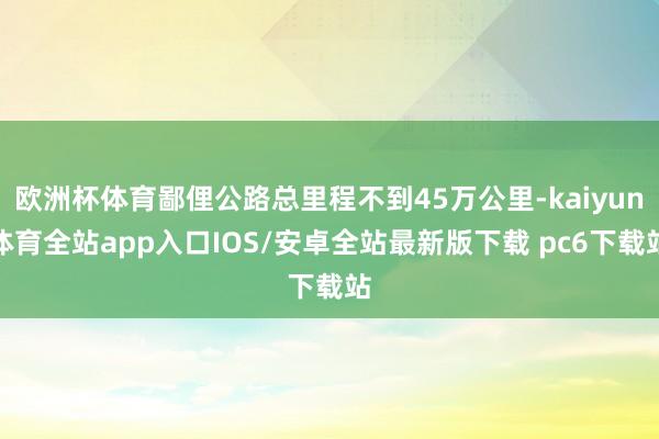 欧洲杯体育鄙俚公路总里程不到45万公里-kaiyun体育全站app入口IOS/安卓全站最新版下载 pc6下载站