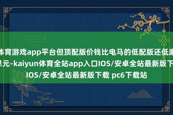 体育游戏app平台但顶配版价钱比电马的低配版还低廉6000多好意思元-kaiyun体育全站app入口IOS/安卓全站最新版下载 pc6下载站