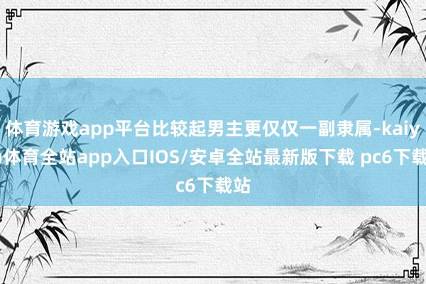 体育游戏app平台比较起男主更仅仅一副隶属-kaiyun体育全站app入口IOS/安卓全站最新版下载 pc6下载站