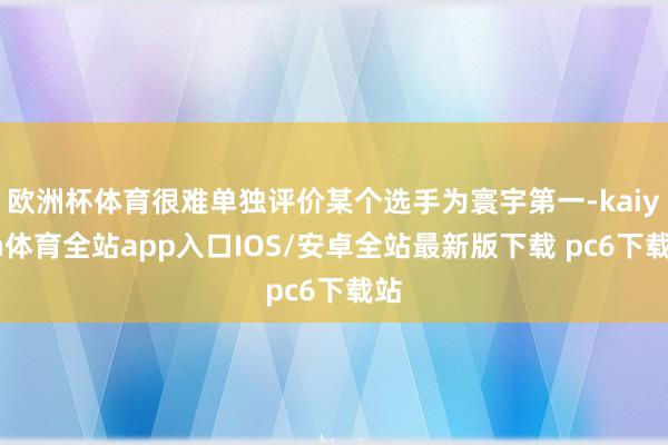 欧洲杯体育很难单独评价某个选手为寰宇第一-kaiyun体育全站app入口IOS/安卓全站最新版下载 pc6下载站