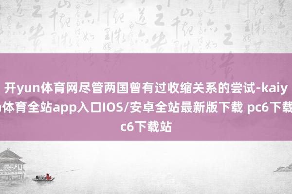 开yun体育网尽管两国曾有过收缩关系的尝试-kaiyun体育全站app入口IOS/安卓全站最新版下载 pc6下载站