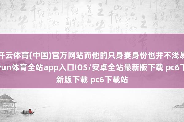 开云体育(中国)官方网站而他的只身妻身份也并不浅易-kaiyun体育全站app入口IOS/安卓全站最新版下载 pc6下载站