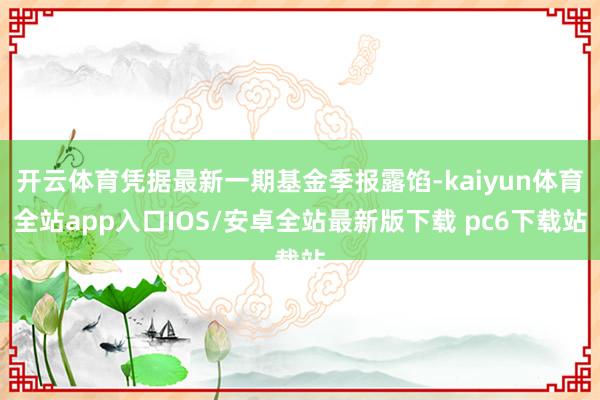 开云体育凭据最新一期基金季报露馅-kaiyun体育全站app入口IOS/安卓全站最新版下载 pc6下载站