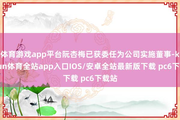 体育游戏app平台阮杏梅已获委任为公司实施董事-kaiyun体育全站app入口IOS/安卓全站最新版下载 pc6下载站