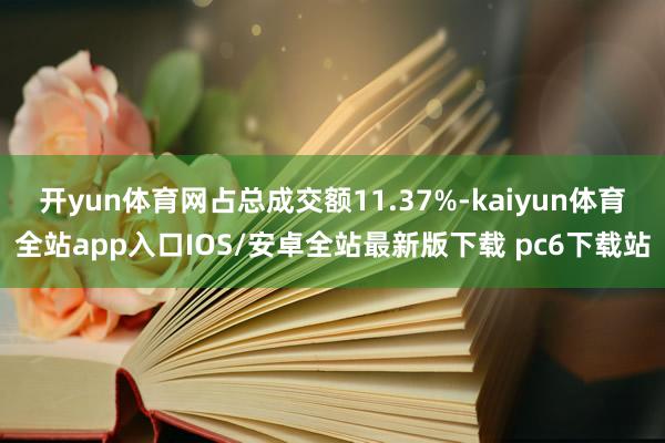 开yun体育网占总成交额11.37%-kaiyun体育全站app入口IOS/安卓全站最新版下载 pc6下载站