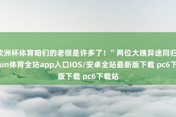 欧洲杯体育咱们的老很是许多了！”两位大姨异途同归-kaiyun体育全站app入口IOS/安卓全站最新版下载 pc6下载站