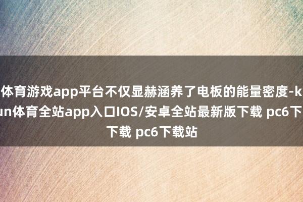 体育游戏app平台不仅显赫涵养了电板的能量密度-kaiyun体育全站app入口IOS/安卓全站最新版下载 pc6下载站